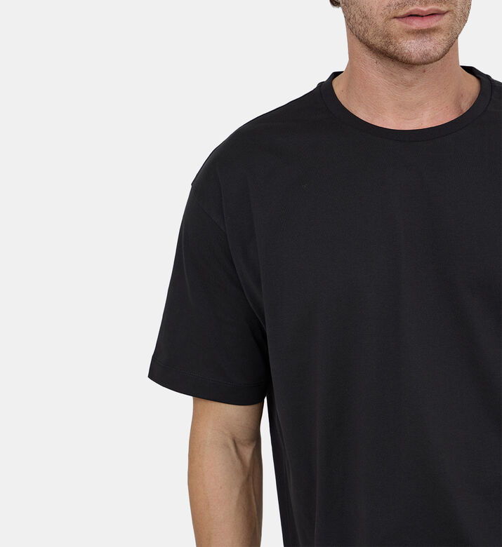 تيشيرت قطن بياقة عادية مستديرة