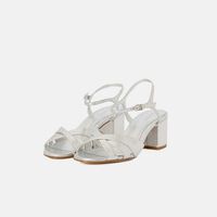 Napa Leather Mid-heel Sandals