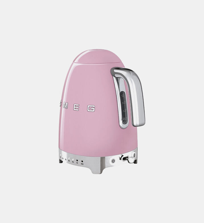 Smeg 50s Style Variable Temp Kettle, Pink, Packshot View
