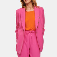 Crepe Straight Cut Blazer Jacket