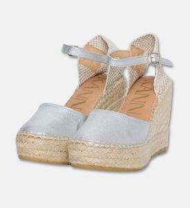 Kanna Shoes Sandal Wedge, Silver, Eu-40, Packshot View