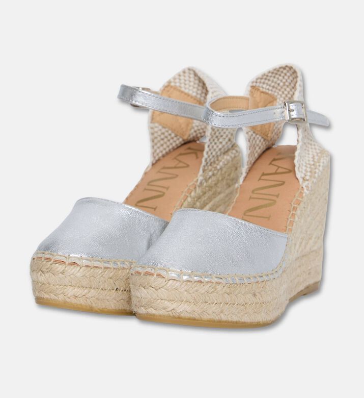 Kanna Shoes Sandal Wedge, Silver, Eu-40, Packshot View