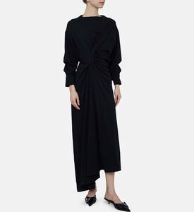 فستان جيرسي بعقدة