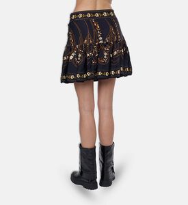 Farm Rio Pleated Floral-print Mini Skirt, Model View