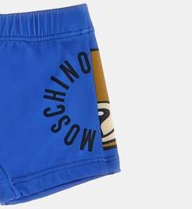 شورت سباحة بطبعة لوغو للصبيان الصغار