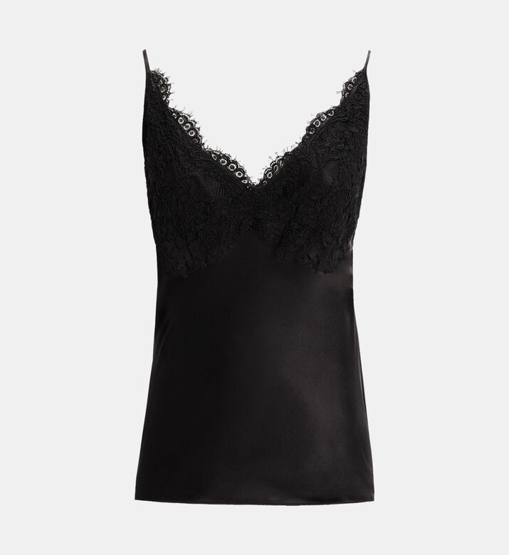 Sleeveless Embroidered-flower Top