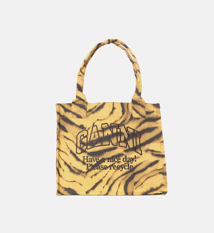 Ganni Large Zebra-print Shopper Bag, Packshot View