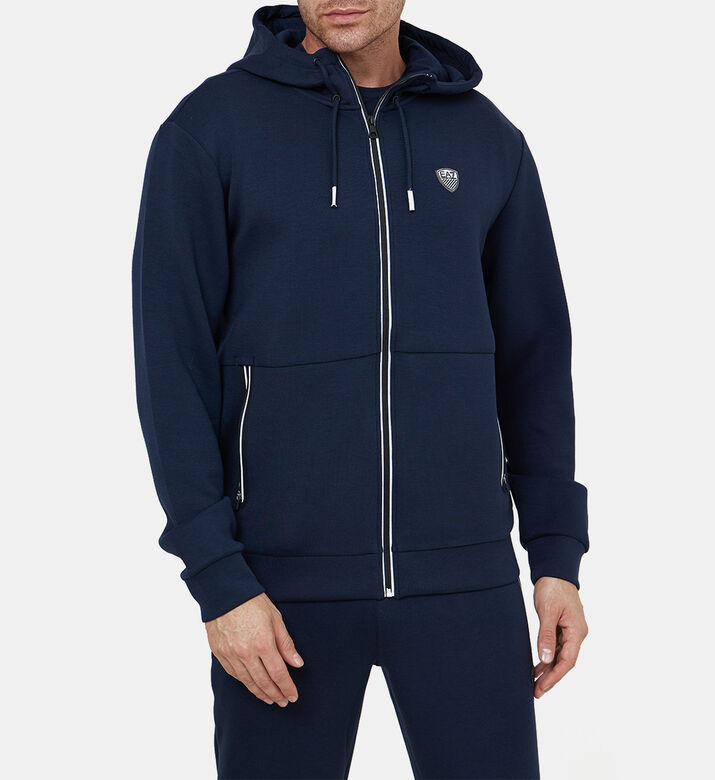 جاكيت بغطاء رأس وسحاب كامل