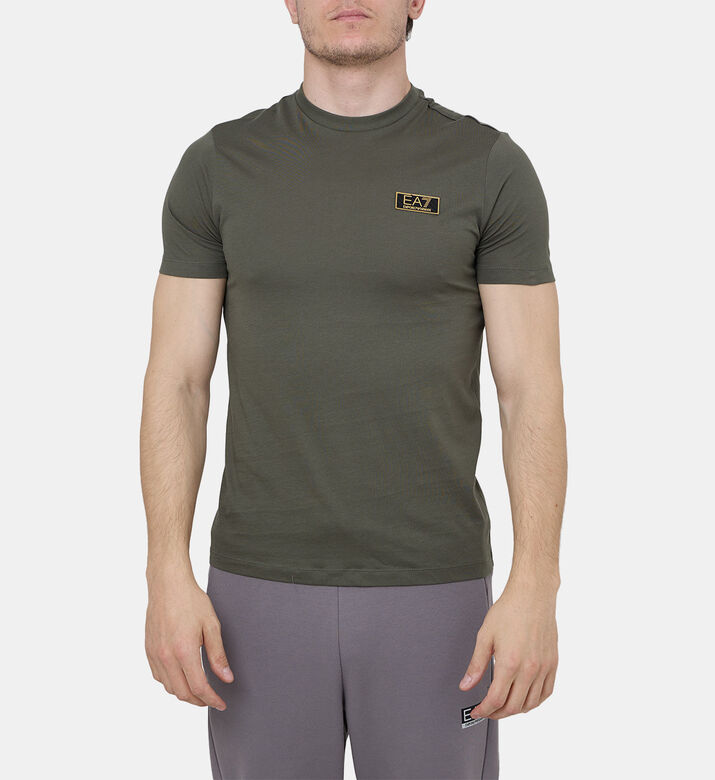 تيشيرت قطن مزين بشعار