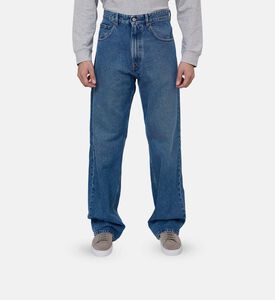 Faded Wide-leg Denim Pants