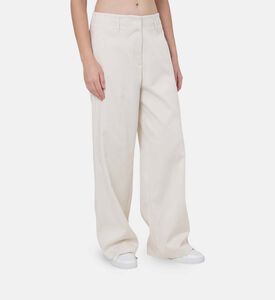 Flared Cotton-blend Trousers