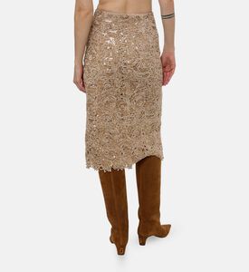 Edward Achour Paris Sequin-embellished Midi Skirt, Model View