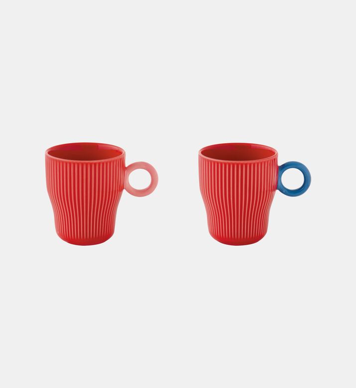 Porcelain Colored Handle Mug