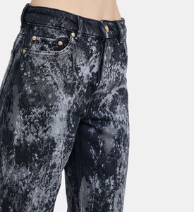 بنطال جينز إيزي بقماش دنيم ثقيل بغسل رخامي