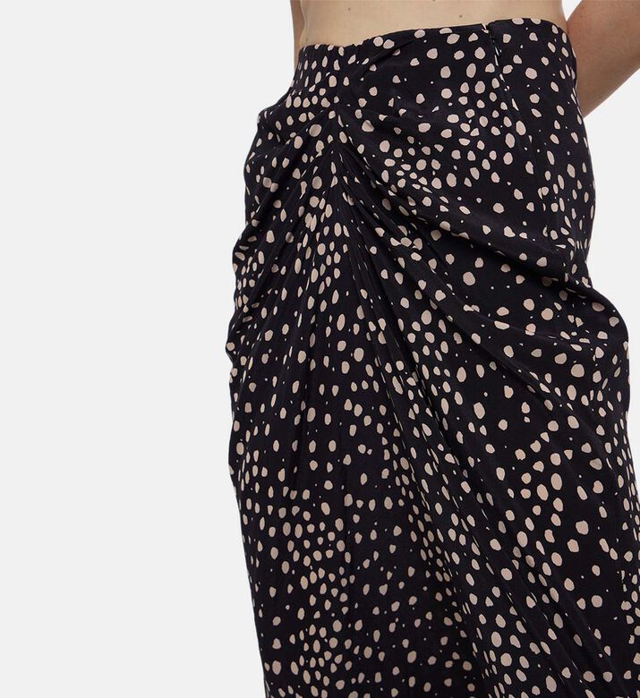 Ba and Sh Polka-dots Midi Skirt, Model View Ba and Sh Polka-dots Midi Skirt, Model View