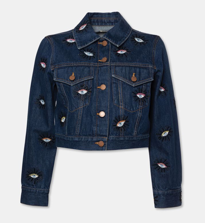 Alice and Olivia Eyes-embellished Button Closure Jacket, Packshot View