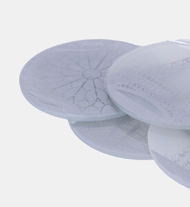 مجموعة قواعد أكواب باريس الدائرية مكونة من 4 قطع