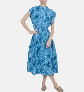 Abstract-print Midi Dress