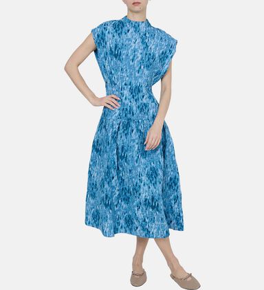 Abstract-print Midi Dress