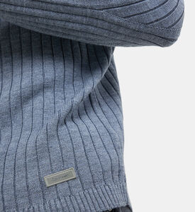 Stand-collar Wool Knitted Sweater