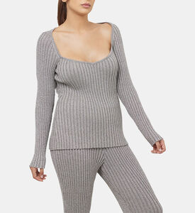 لوركس كوت مضلع بلوزة طويلة الأكمام