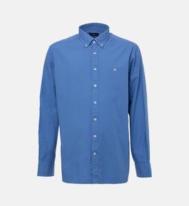 Hackett London Essential Embroidered Logo Shirt, Blue, S, Packshot View