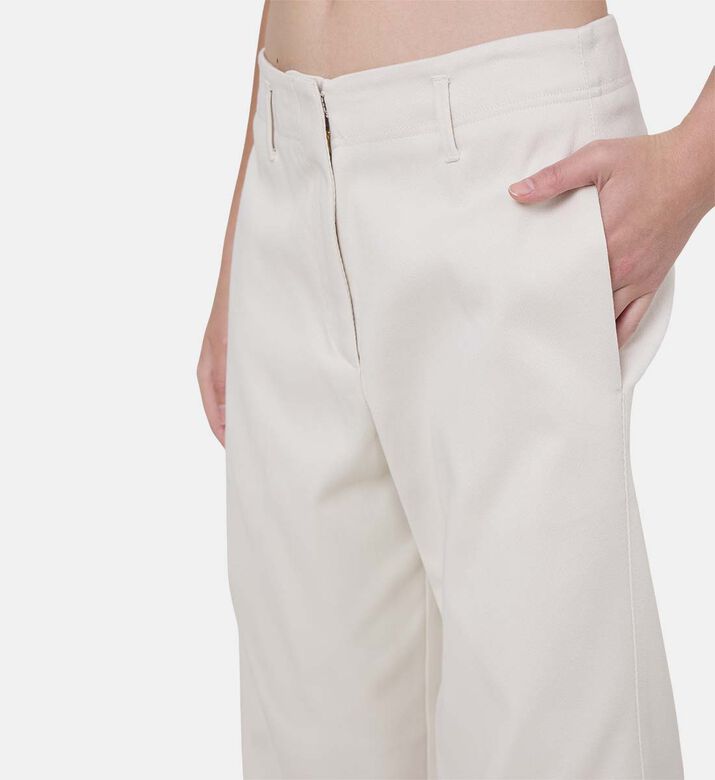 Flared Cotton-blend Trousers