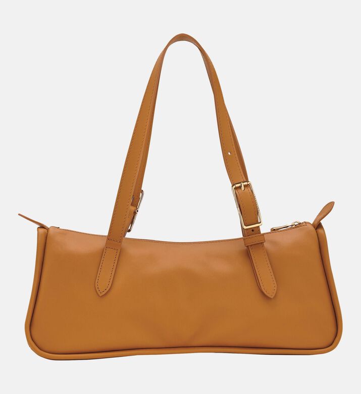 Longchamp Leather Slim Shoulder Bag, Brown, Packshot View