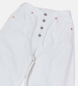 جينز واسع الأرجل وخصر عالي