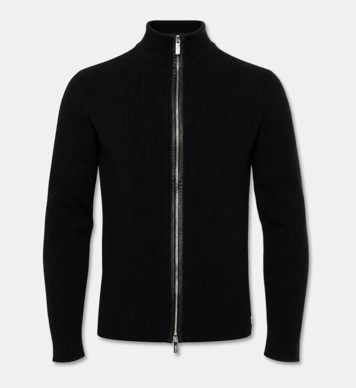 Karl Lagerfeld Zip-through High Neck Knit Jacket, Packshot View