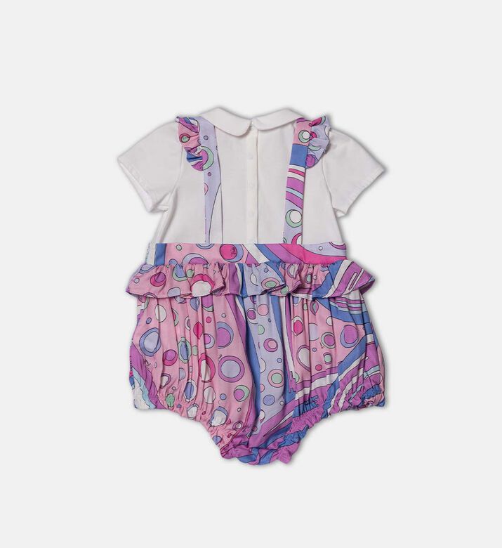 All-over Abstract Print Romper