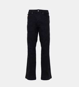 بنطال جينز قطني عالي الخصر