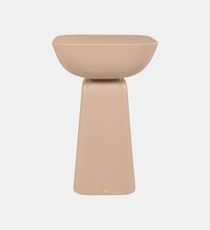Versmissen Balance Glass Fiber Marbled Stool, Terracotta, Packshot View