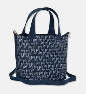 Maya.M Soft Monogram Mini Bucket Tote Bag, Navy, Packshot View