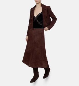 Alice and Olivia Sosie Geometric Panels A-line Skirt, Model View