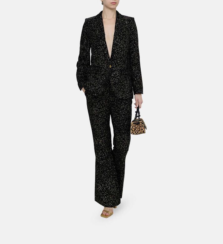 Prevy Glitter Dots Flared Pants