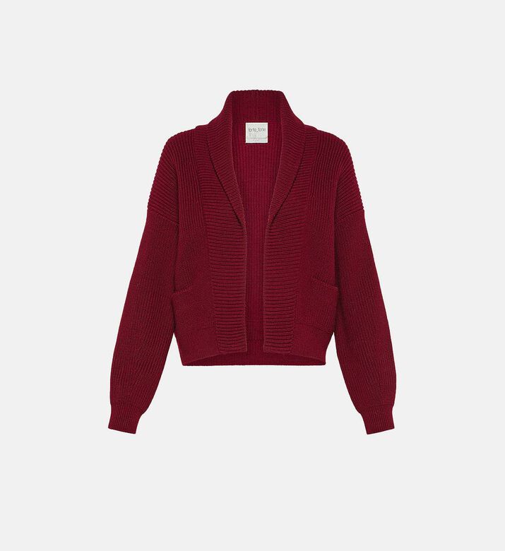 Merino Wool Shawl Collar Cardigan
