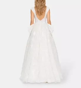 L Atelier Du Luxe Beaded Lace Embellished Gown, Model View