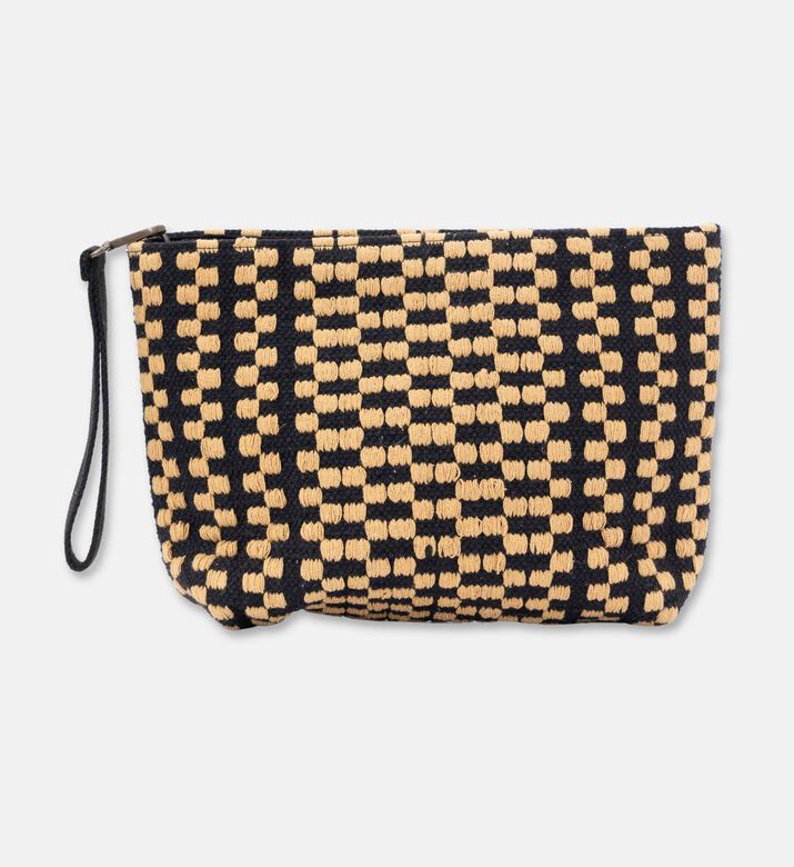 Sea You Soon Checkered Pattern Clutch Bag, Packshot View