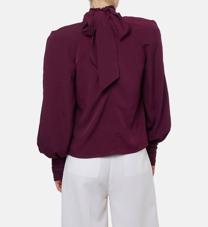 Rowen Rose Blou Oversized, Model View