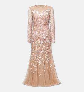 Michael Cinco Illusion Lace-embroidered Evening Gown, Packshot View