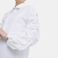 Popeline Shirt With Ruffled Sleeves