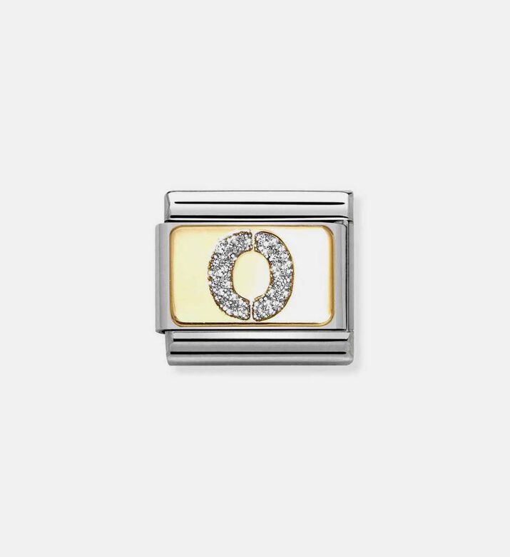 Composable Classic Link Silver Glitter Letter O Charm