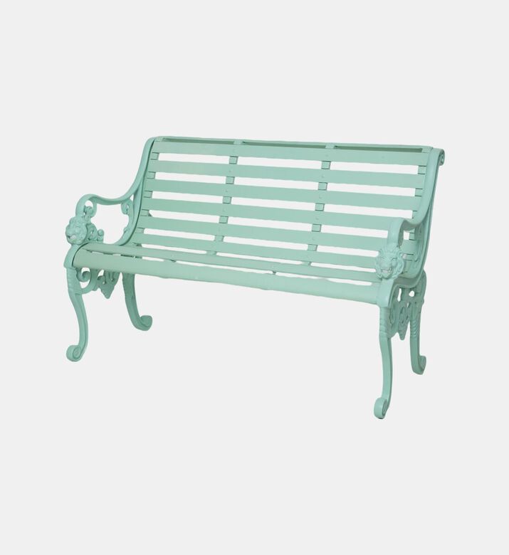 Home Deco and More Sandringham Aluminum Bench, Green, Packshot View