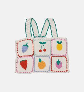 بلوزة كروشيه بنقشة فاكهة