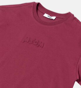 تيشيرت قصير الأكمام بتطريز شعار