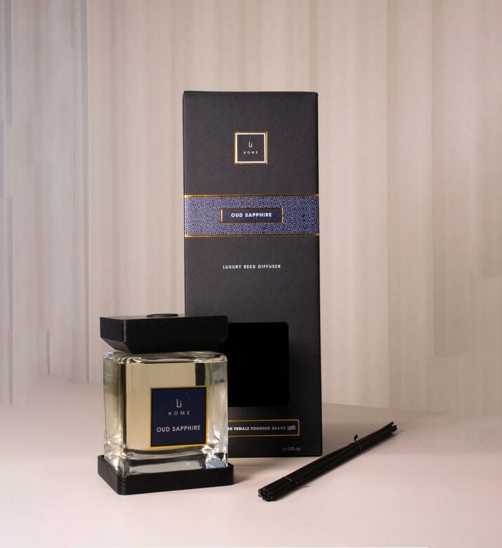 Home Life Style Diffuser Square Reed Oud, Clear, 500-ml, Packshot View