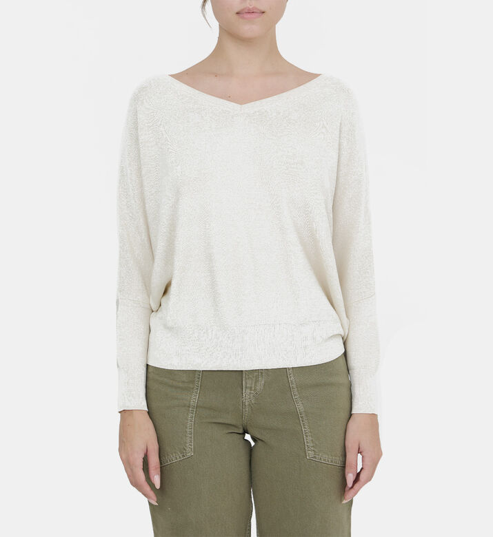 Open-back V-neck Cardigan