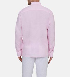 قميص كتان بصف أزرار