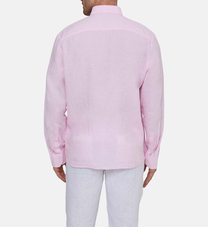 قميص كتان بصف أزرار